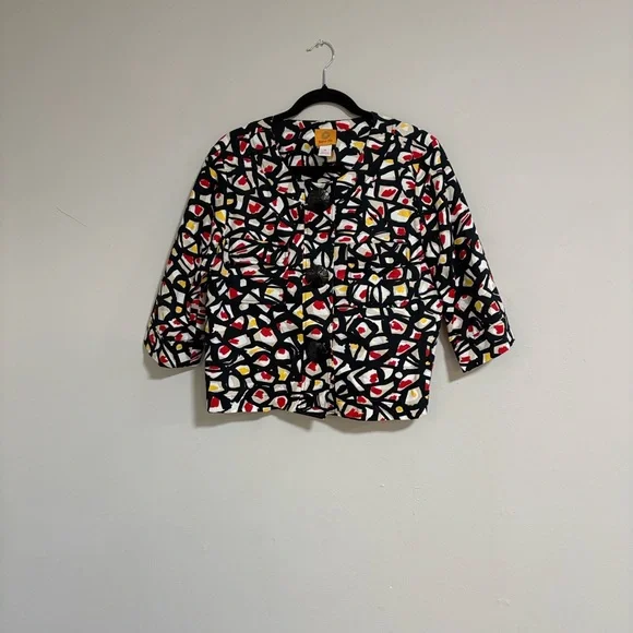 Ruby Rd Colorful Geometric Patterned Jacket - Picture 5 of 8